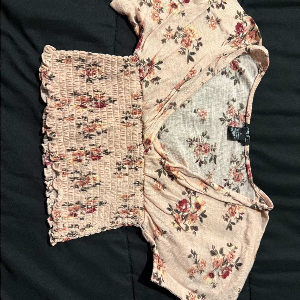 Rue21 Floral Blush Crop Top